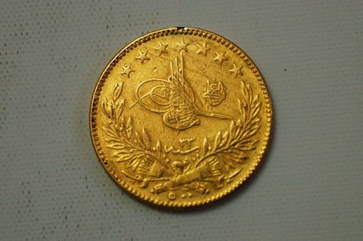 500 Kurush 1293 // 33 Altın sikke Abdul Hamid II 1876-1909